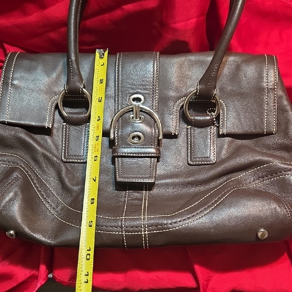 Coach Dark Brown Leather Handbag - Picture 13 of 16